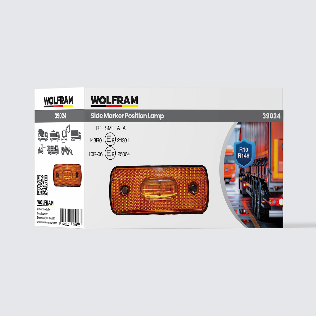 Side Marker Light Amber LED E9-R10-R148 Certified