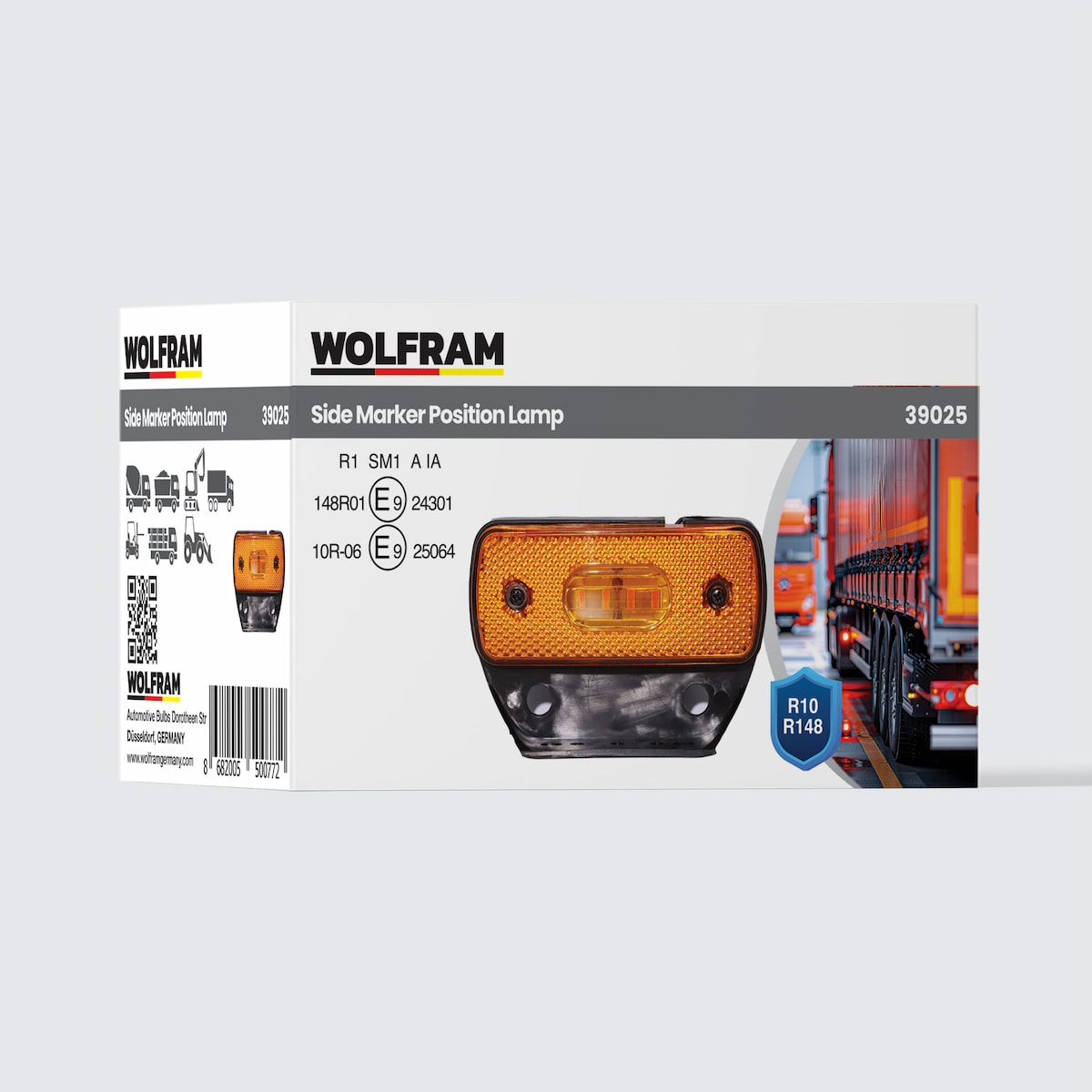 Side Marker Light Amber LED Screw Mount E9-R10-R148 Certified