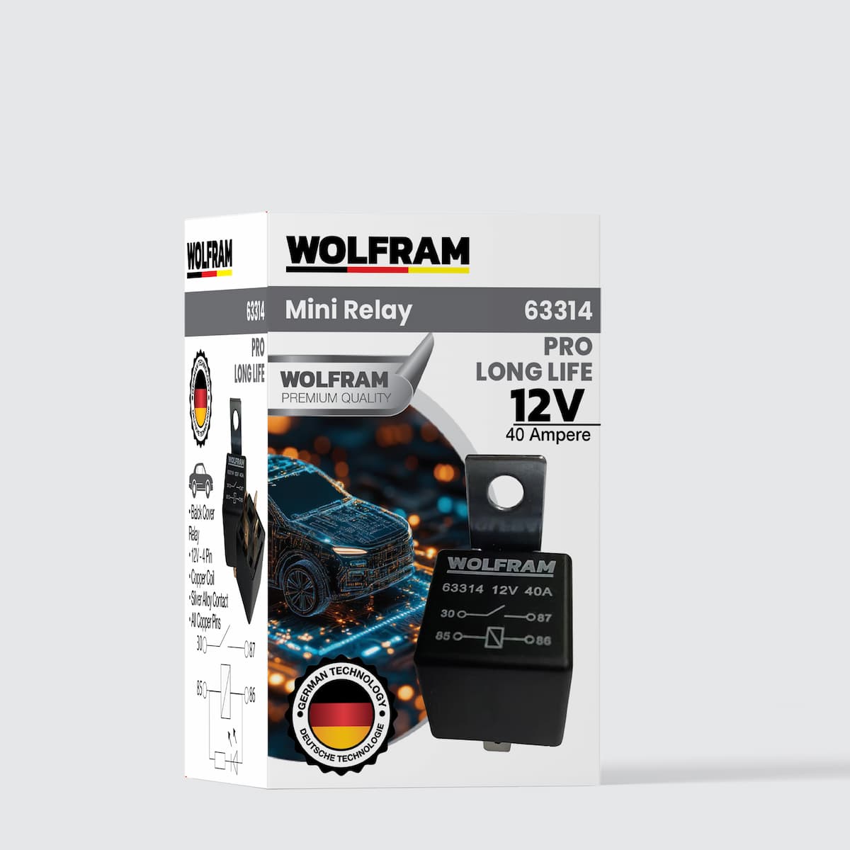 Double Platinum 4-Pin Pro Long Life Relay 12V