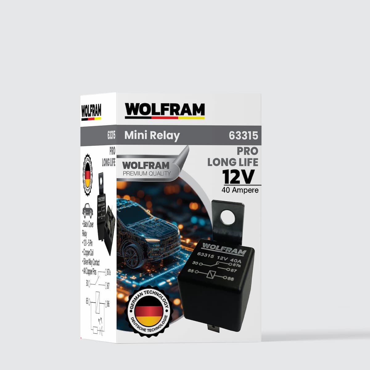 Double Platinum 5-Pin Pro Long Life Relay 12V