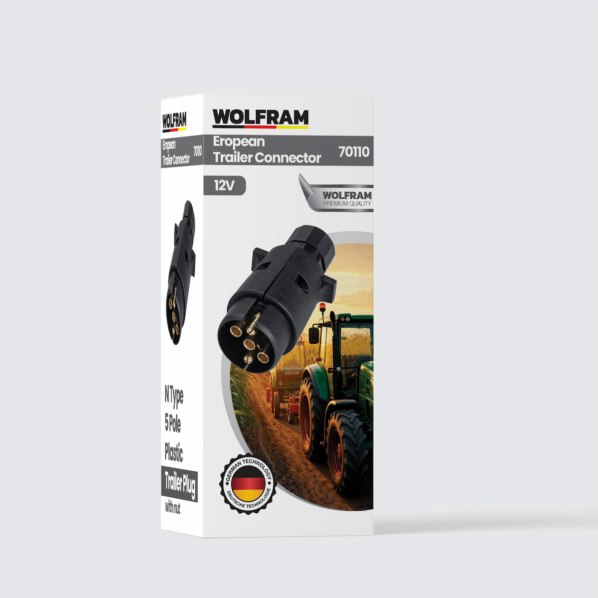 5-pin N Type Plastic Trailer Plug Male