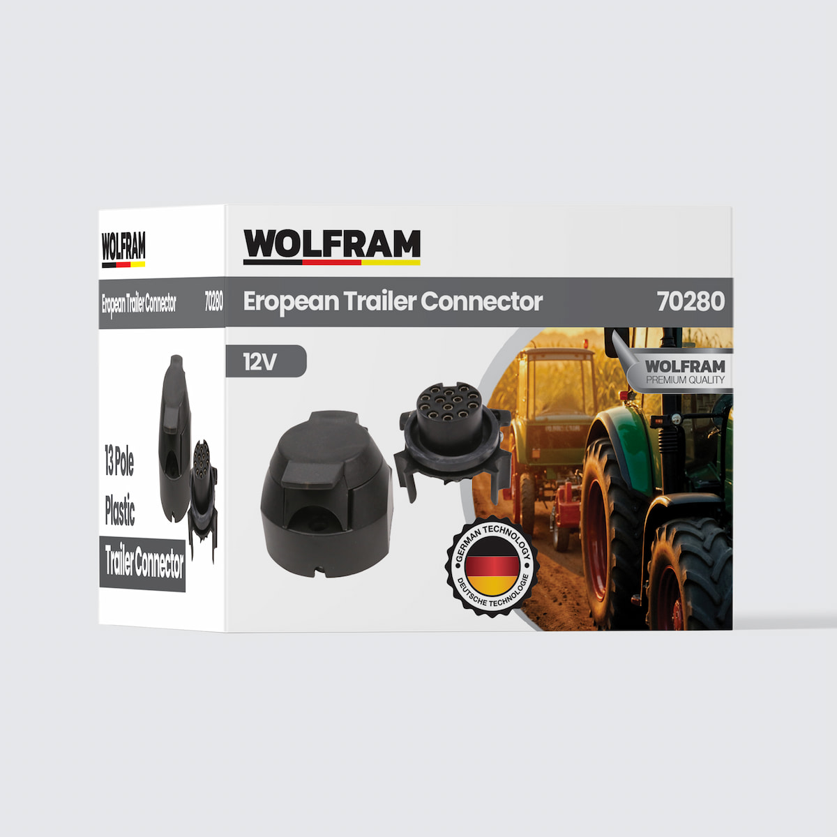 13-pin European Type Plastic Trailer Plug Female