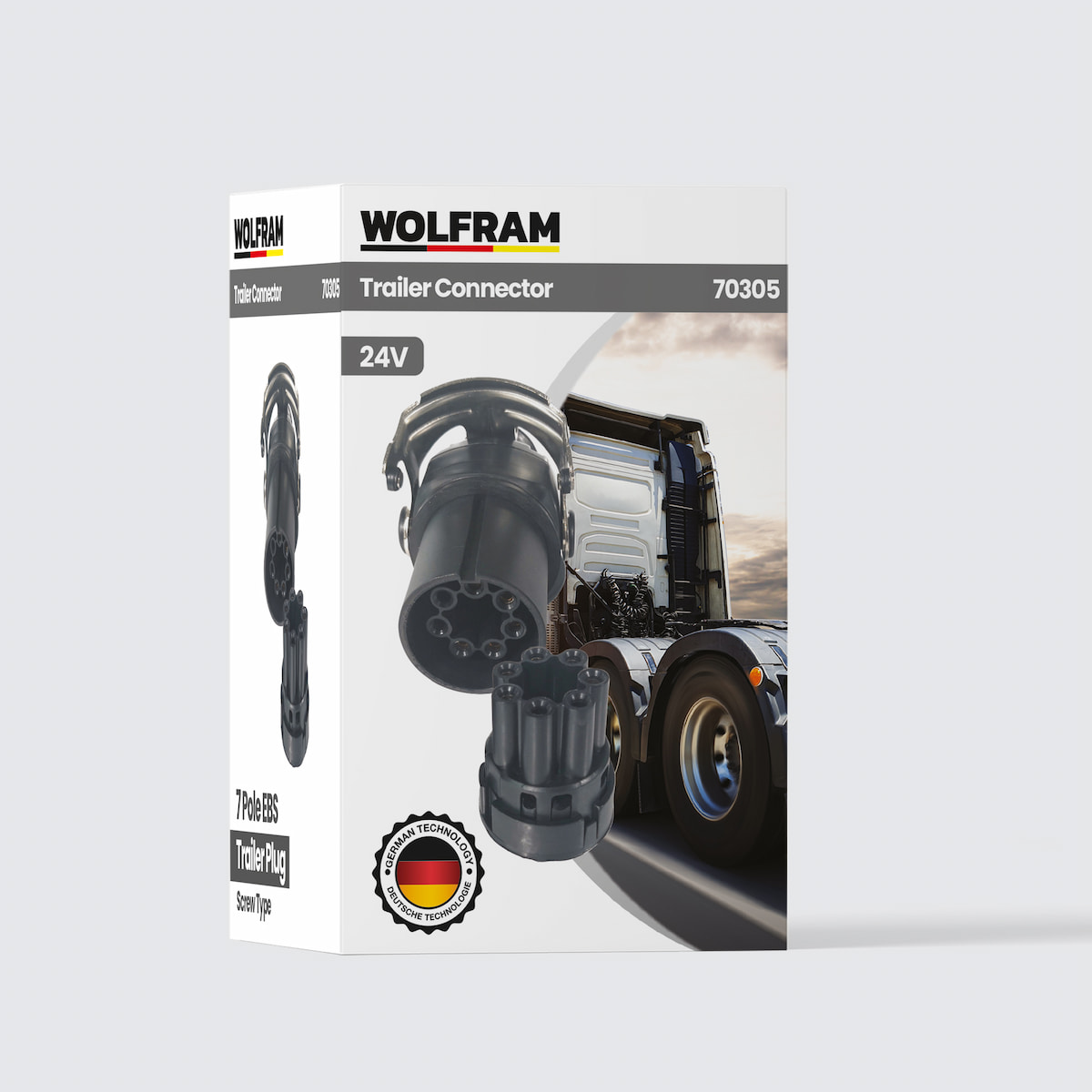 7-pin Truck Semi-Trailer EBS Plug Screwed