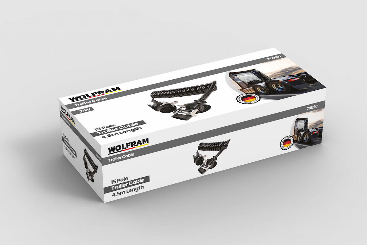 15-pin Truck Semi-Trailer Cable - With Pole