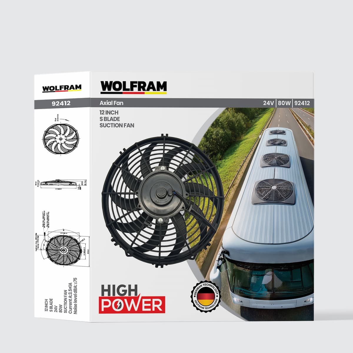 Axial Fan 12 Inch S Blade