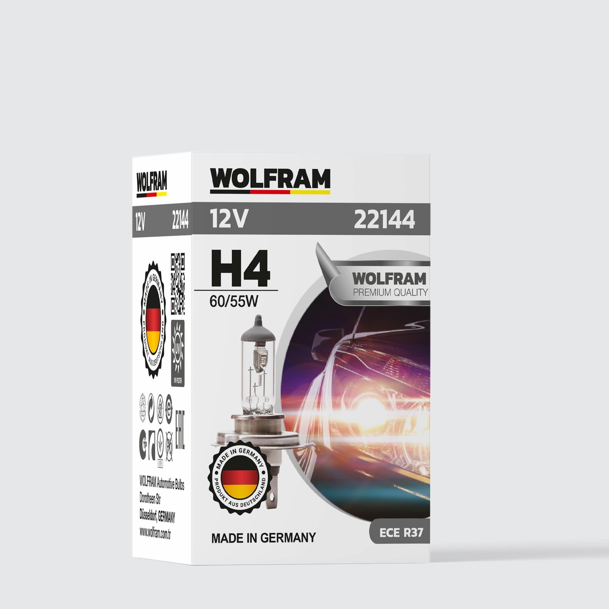 H4 Bulb Standard Light with Notch P43T 12V 55/60W