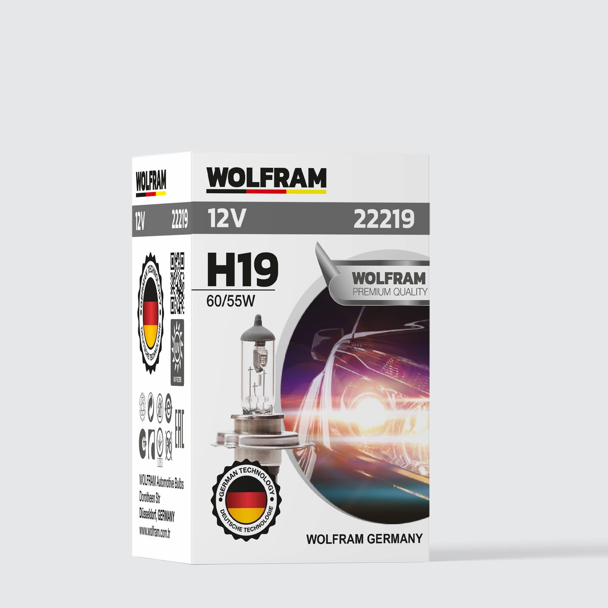 H19 Bulb Silver Head New Generation PU43T-3 12V 60/55W