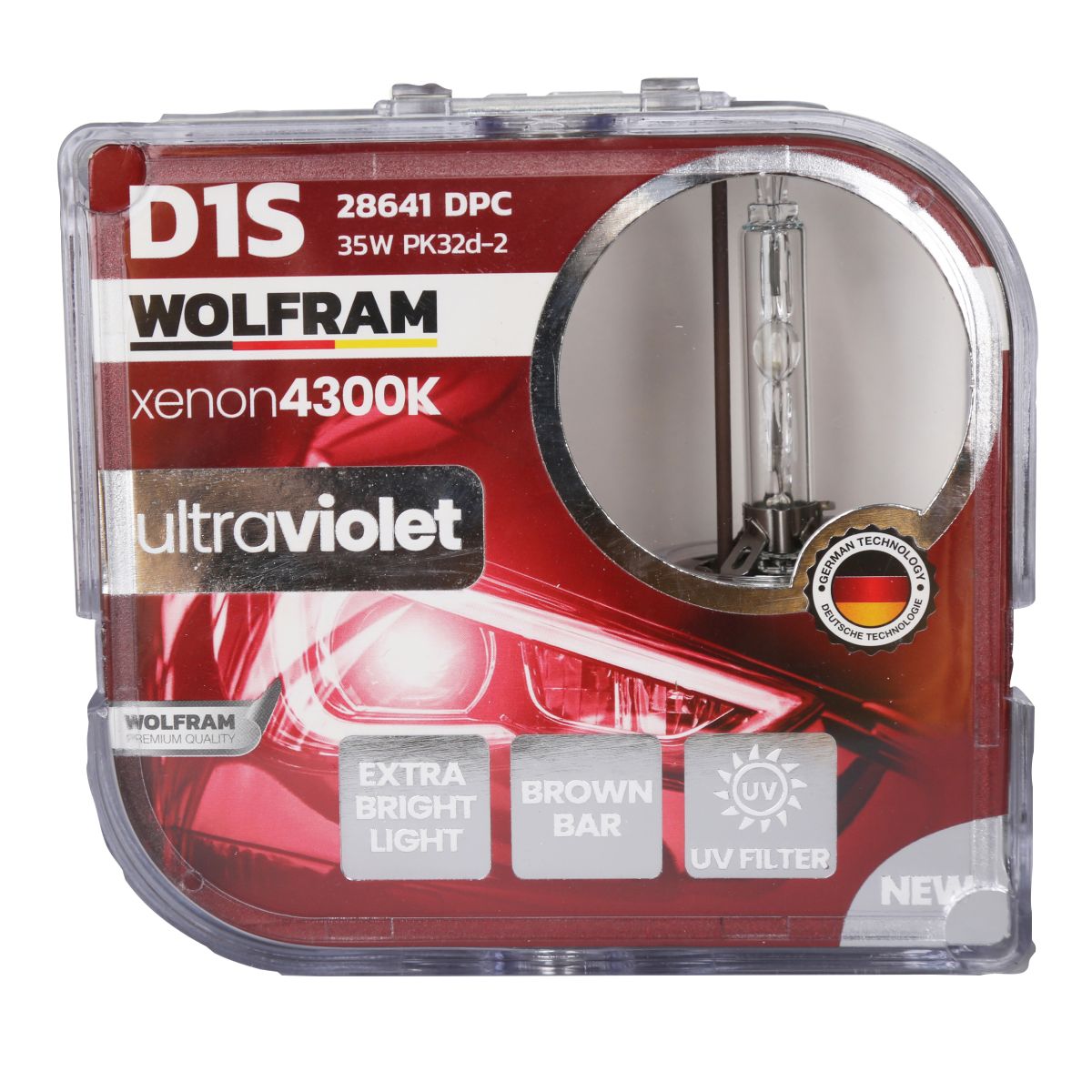 D1S Xenon Bulb 4300K Ultraviolet Blue Glass 12V 35W