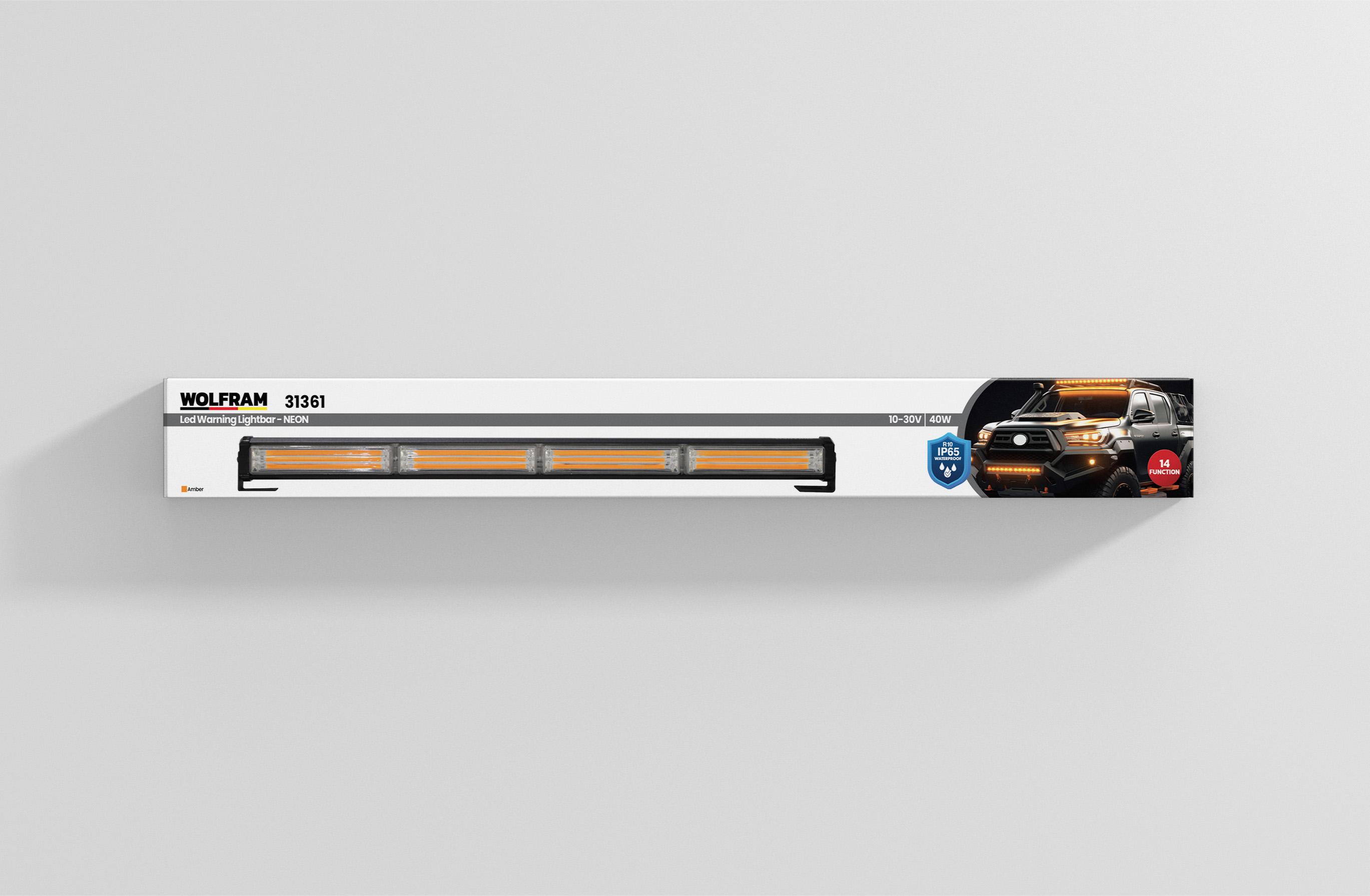 Led Warning Lamp NEON 14 Function 61 cm 10/30V E-Certified 40W