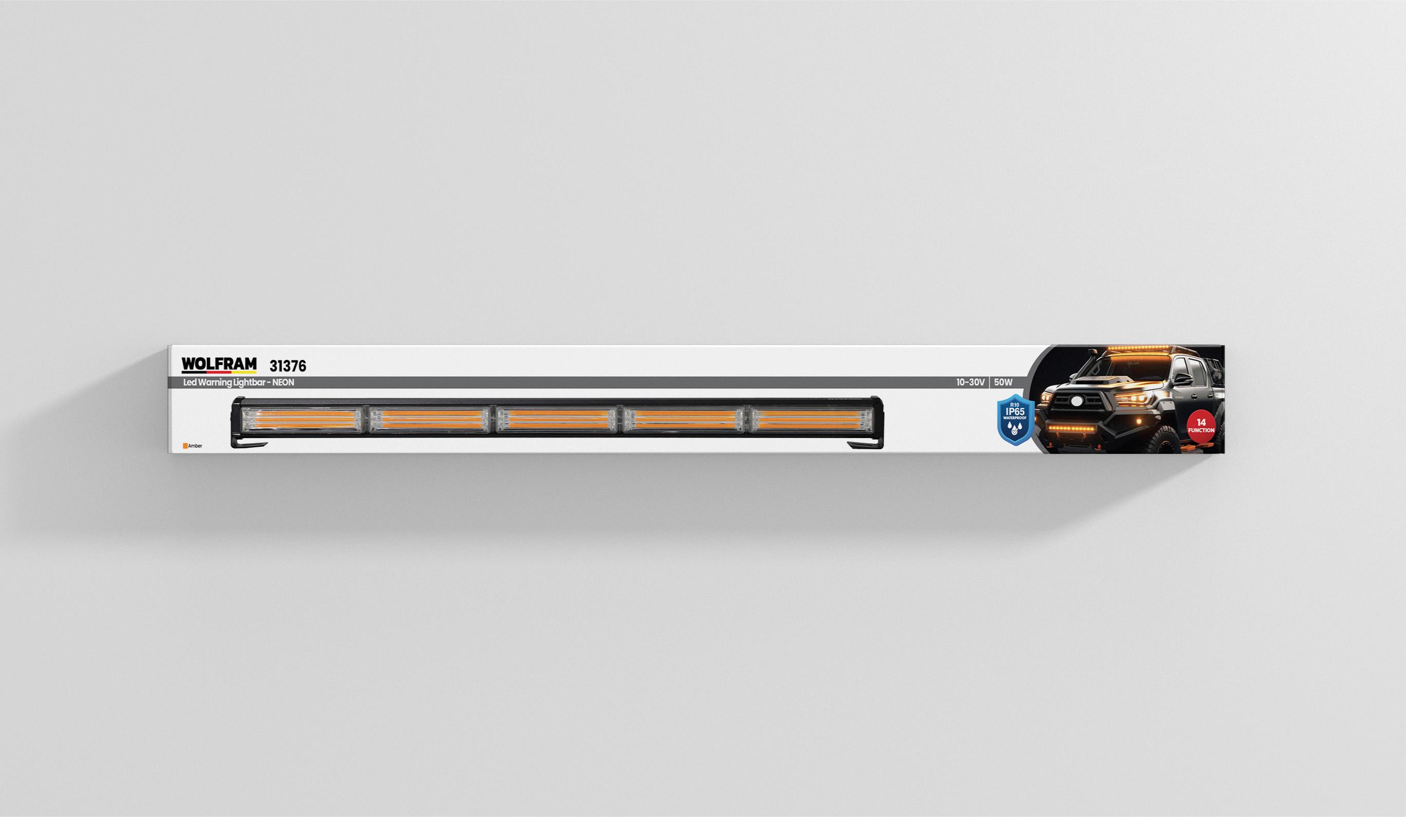 Led Warning Lamp NEON 14 Functions 76 cm 10/30V E-Certified 50W