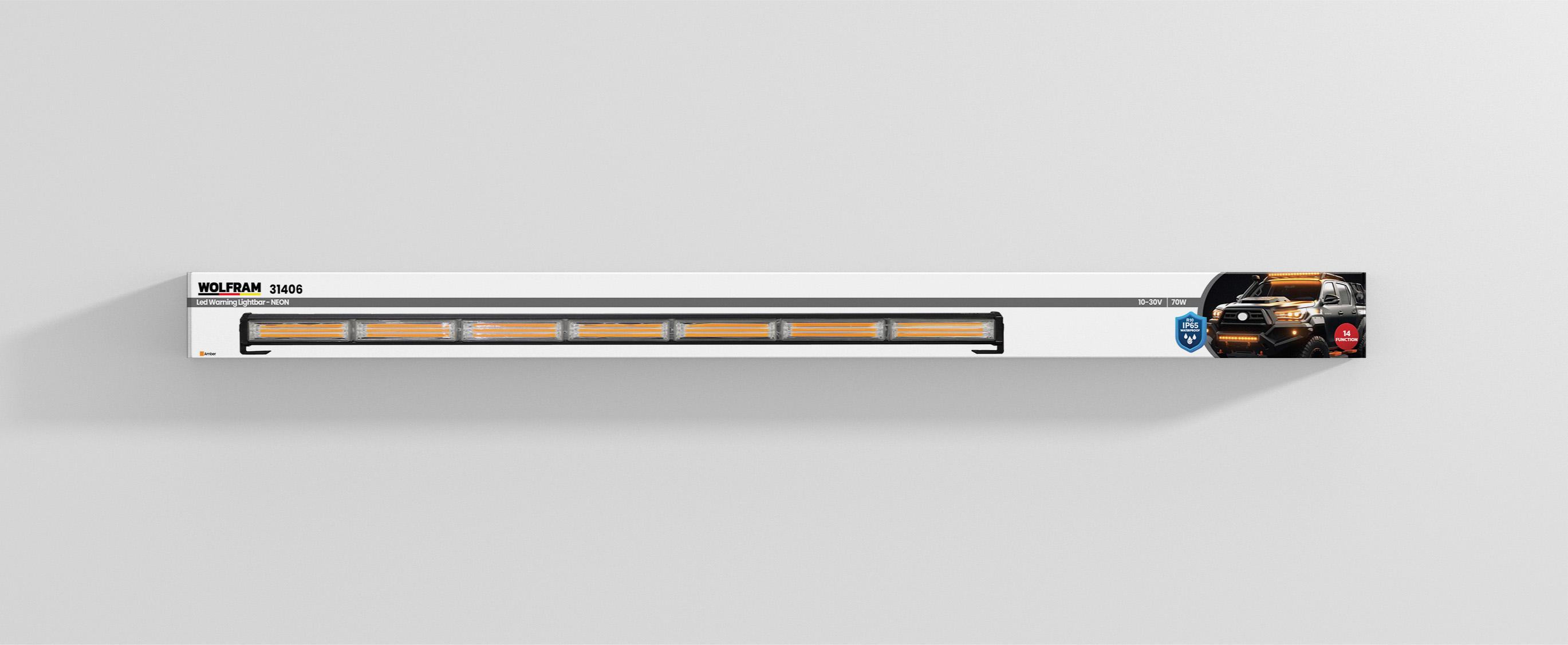 LED Warning Lamp NEON 14 Functions 106 cm 10/30V E-Certified 70W