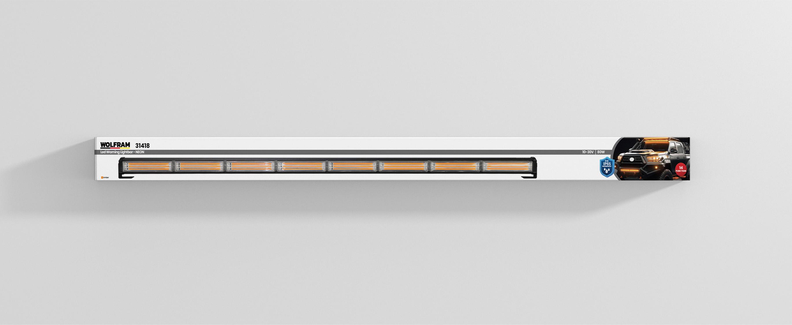 LED Warning Lamp NEON 14 Functions 118 cm 10/30V E-Certified 80W