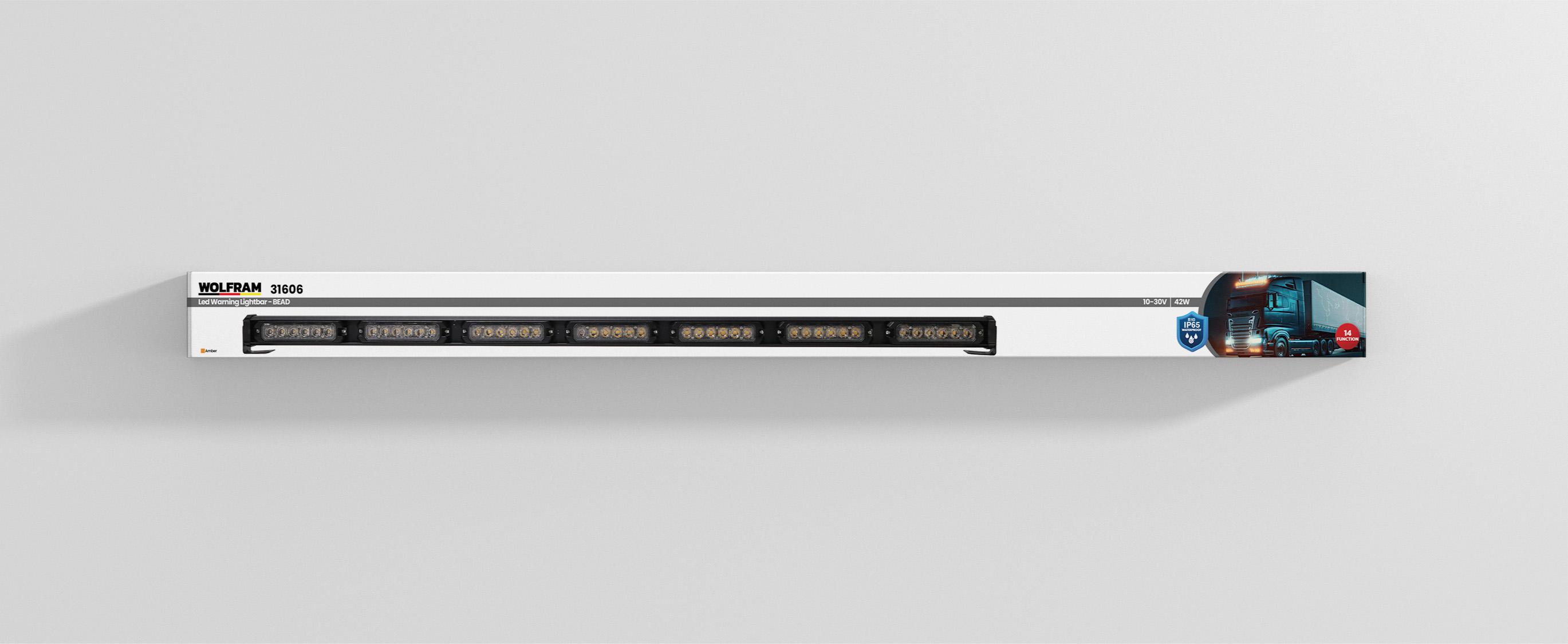 Led Warning Lamp Round Module 14 Function 106 cm 10/30V E-Certified 42W