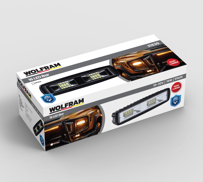 Led Daytime Running Light Bottom Mount Rectangle 12/24V E-Certified 16W