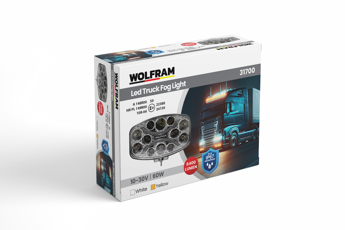 LED Fog Lamp (Rectangular) 60 Watt Yellow - White E9 Certified