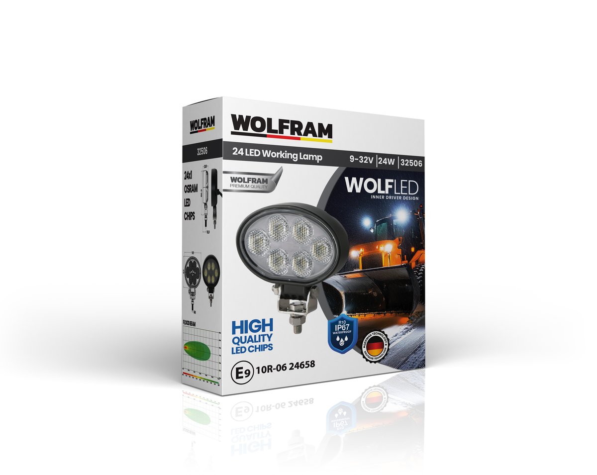 Wolfram Wolf Series 32506 Work Lamp Ellipse Midi 2040 Lumens Flood