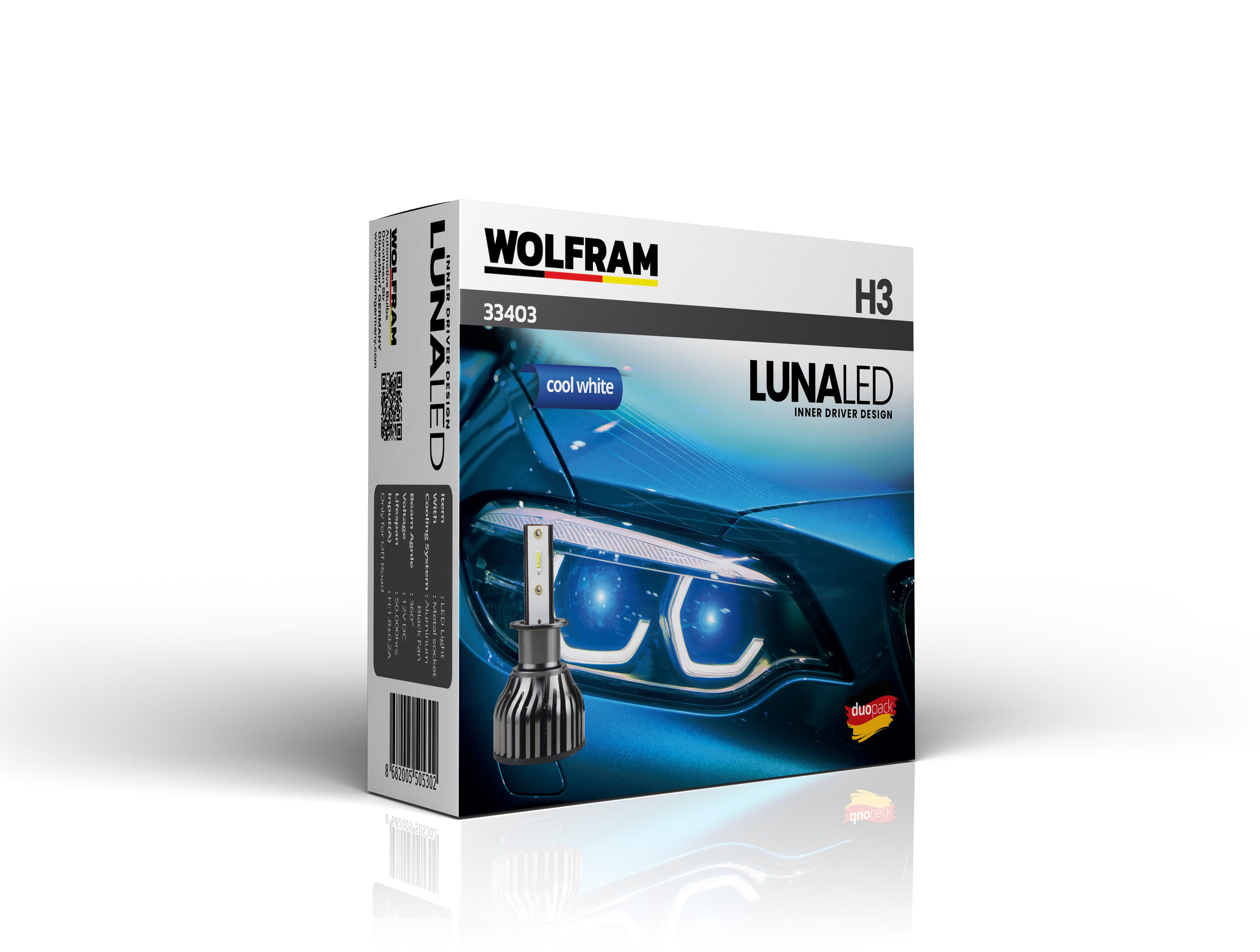 H3 Luna LED Fan LED Xenon Bulb 6500K 12V 22W