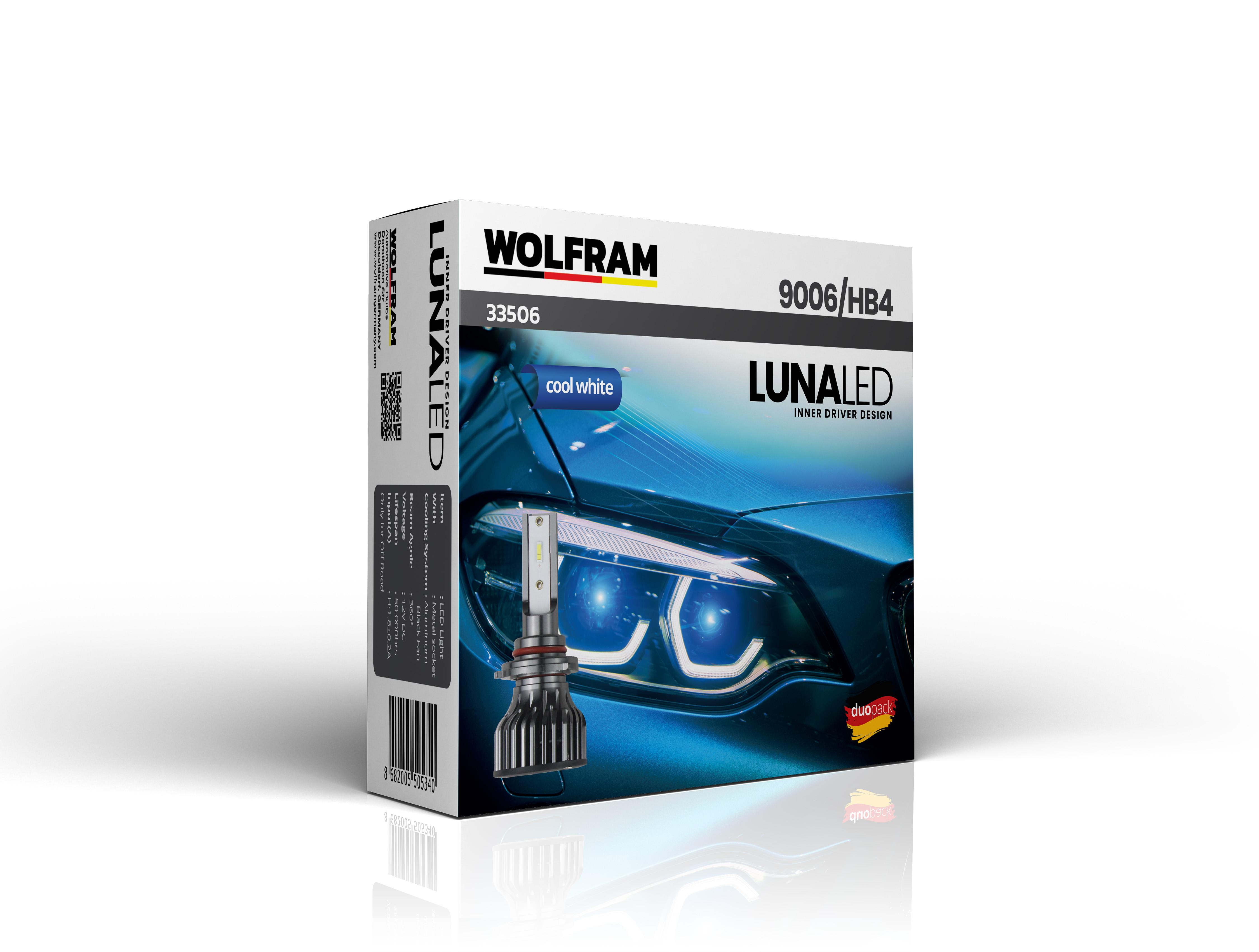 9006 Luna Led Fan with Led Xenon Bulb 6500K 12V 22W