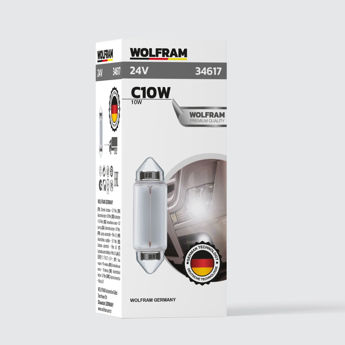 CW10 Bulb Sofit Long Size 41 mm 24V 10W