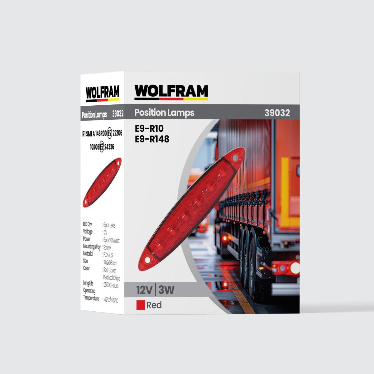 Red Color Side Position Lamp Finger Led 12V 3W E9-R10 Certified