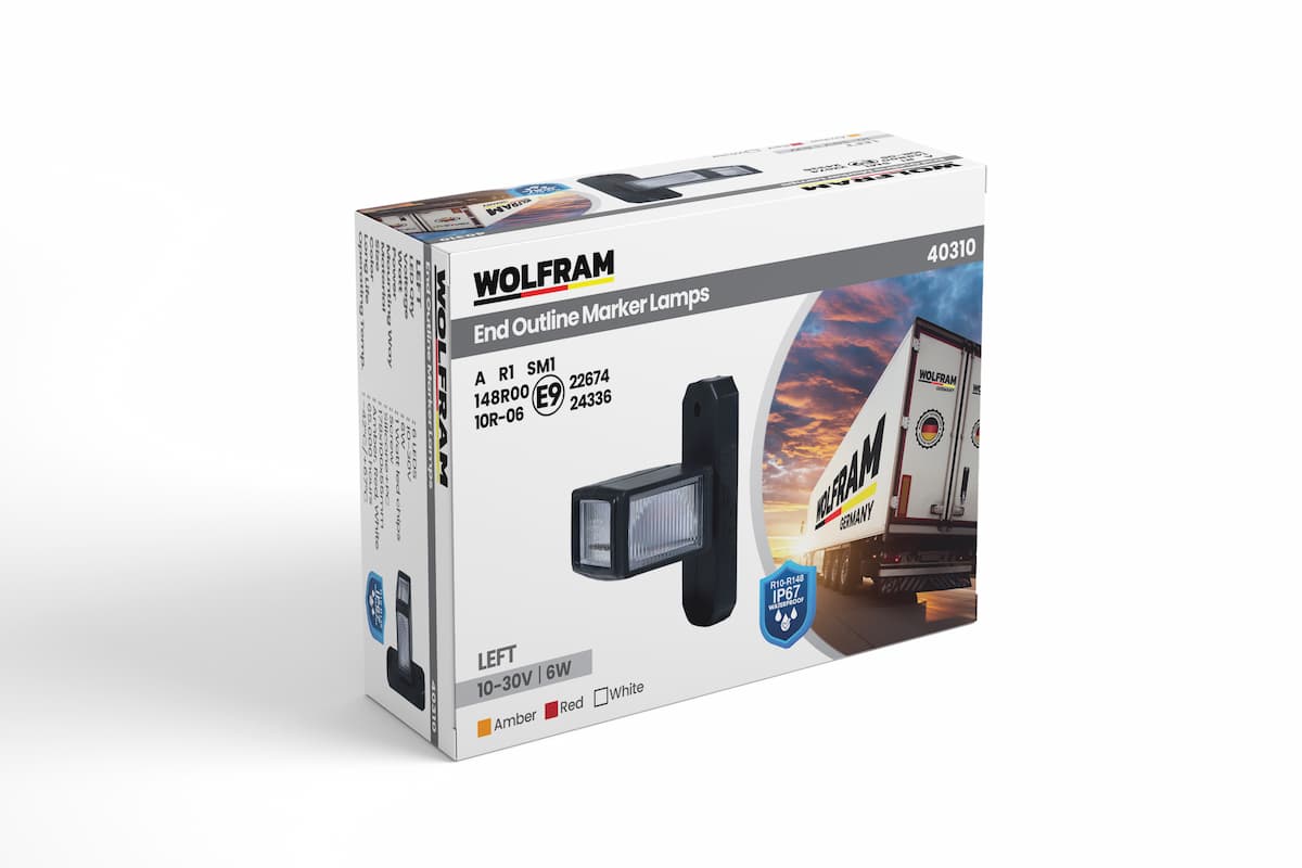 Trailer Horn Light Short Straight Type Left E Certified