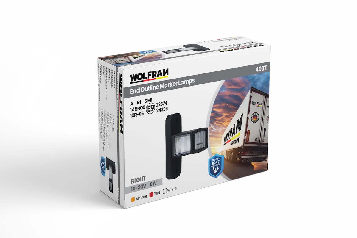 Trailer Horn Light Short Straight Type Right E Certified