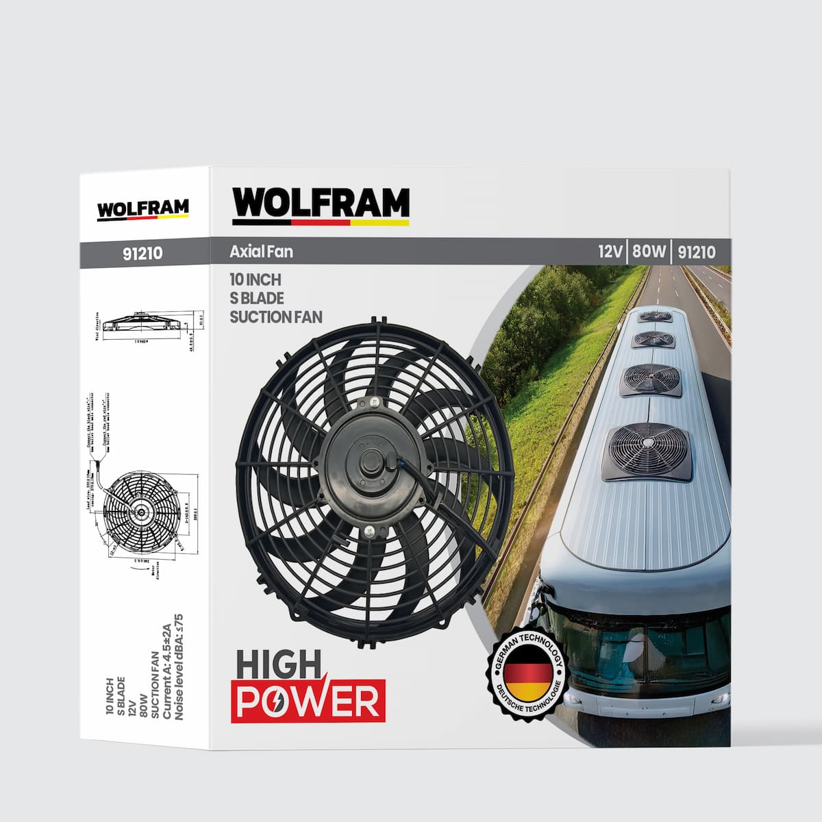 Axial Fan 10 Inch S Blade