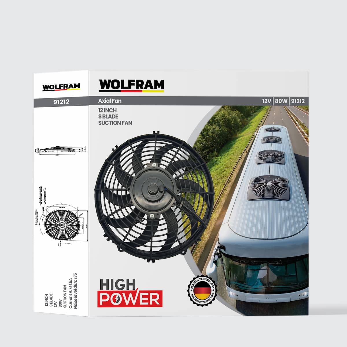 Axial Fan 12 Inch S Blade